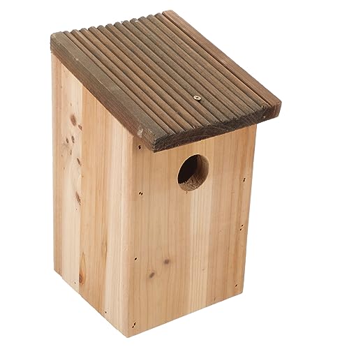 VICASKY Holz Vogelhaus für Außenbereich Winddichtes Nistkästchen Dekoration für Garten und Terrasse für Vögel und von VICASKY