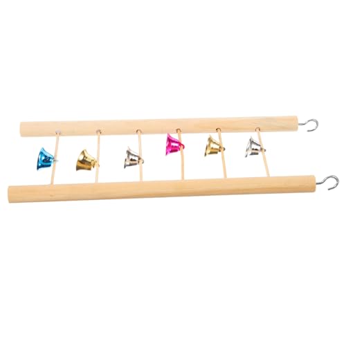 VICASKY Holz Vogelkäfig Leiter mit Glocken Hängende Papagei Kletterleiter und Langlebig Für Wellensittiche Nymphensittiche und Kleine Vögel Klettern von VICASKY