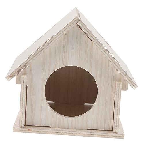 VICASKY Holzversteck Für Kleine Haustiere Hütte Für Hamster Und Chinchillas Dekoratives Rattenhaus Sicheres Und Schlafhaus Aus Holz Für Tägliche Aktivitäten von VICASKY