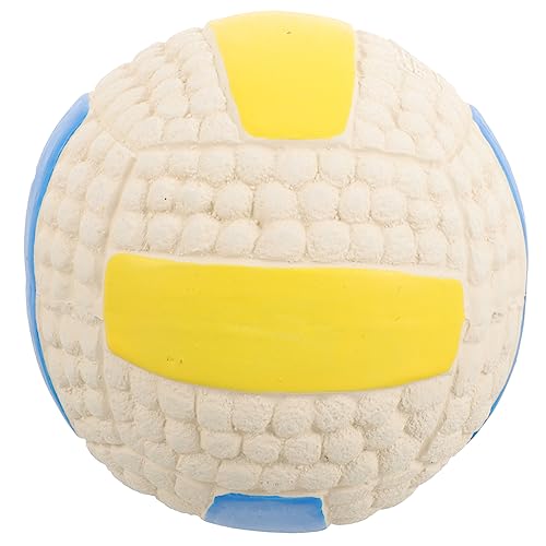 VICASKY Hund Volleyball Quietschender Kauspielzeug Ball für Welpen Langlebig und für Innen und Außenaktivitäten Fördert Zahngesundheit und Bewegung VICASKY Hund Volleyball Quietschender Kauspielzeug Ball für Welpen Langlebig und für Innen und Außenaktivitäten Fördert Zahngesundheit und Bewegung von VICASKY