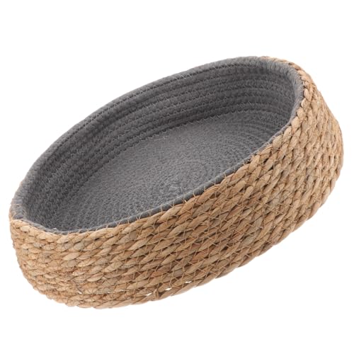 VICASKY Hundebett aus Geflochtenem Material Bequemes Katzenbett für Zuhause Runde Form Atmungsaktiv für Sommer und Winter Einfach zu Reinigen für Kleine Haustiere VICASKY Hundebett aus Geflochtenem Material Bequemes Katzenbett für Zuhause Runde Form Atmungsaktiv für Sommer und Winter Einfach zu Reinigen für Kleine Haustiere von VICASKY