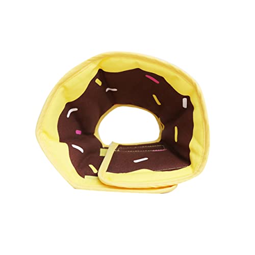 VICASKY Hundehalsband Für Welpen Aufblasbarer Erholungsring Mit Fruchtmuster Kratzen Biss Verstellbar Für Kleine Nach Operationen S Donut von VICASKY