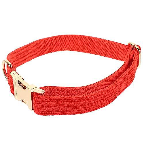 VICASKY Hundehalsband Schild Welpe Reflektierend Hundehalskette Haustier Einstellbar Klein Dackel Körperpflege Für Hunde Schnalle Kragen Für Das Training Halsband Für Hund Tuch Rot von VICASKY