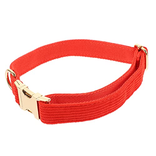 VICASKY Hundehalsband Schnalle Einstellbar Schild Halsband Hund Welpenhalsbänder Für Kleine Welpen Haustier Für Hunde Kette Nacken Reflektierend Einfach Welpen-Krawatten Rot Tuch von VICASKY