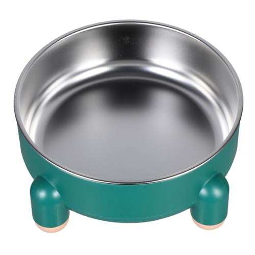 VICASKY Hundenapf Tiernahrungsschalen Futternapf Für Haustiere Nicht-rutsch-petschale Aus Edelstahl Wasserschale Aus Edelstahl Hund Wassernapf Hund Erhöhte Schüssel Green Rostfreier Stahl von VICASKY