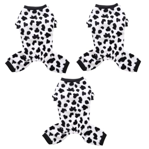 VICASKY Hundepyjama Aus Weicher Baumwolle Im Kuhfleckenmuster - Warmer Overall Für Kleine Hunde Und Katzen - Ideal Für Herbst Und Winter Modische Haustierbekleidung Für Deinen Pelzigen von VICASKY