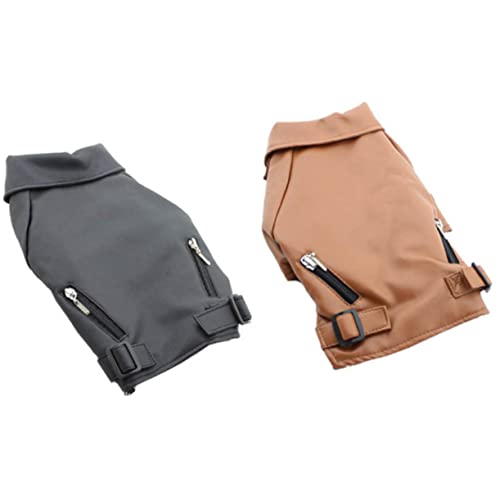 VICASKY Hundeweste aus PU für wasserdichte und Winddichte Welpenjacke mit Reißverschluss Leichte und Stylische Hundebekleidung VICASKY Hundeweste aus PU für wasserdichte und Winddichte Welpenjacke mit Reißverschluss Leichte und Stylische Hundebekleidung von VICASKY
