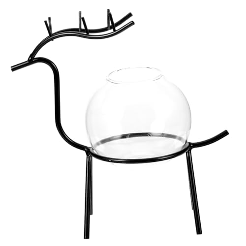 VICASKY Hydrokultur Pflanzentopf Dekorative Blumenvase Mit Metallständer Für Wohnzimmer Und Esszimmer Für Pflanzenbehälter Und Moderne Raumdekoration von VICASKY