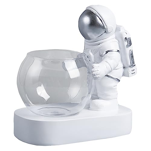 VICASKY Hydroponischer Astronauten Pflanztopf mit LED Beleuchtung Glasvase für Stilvolle Heimdekoration für Wohnzimmer Hochzeiten Partys und Besondere Anlässe VICASKY Hydroponischer Astronauten Pflanztopf mit LED Beleuchtung Glasvase für Stilvolle Heimdekoration für Wohnzimmer Hochzeiten Partys und Besondere Anlässe von VICASKY