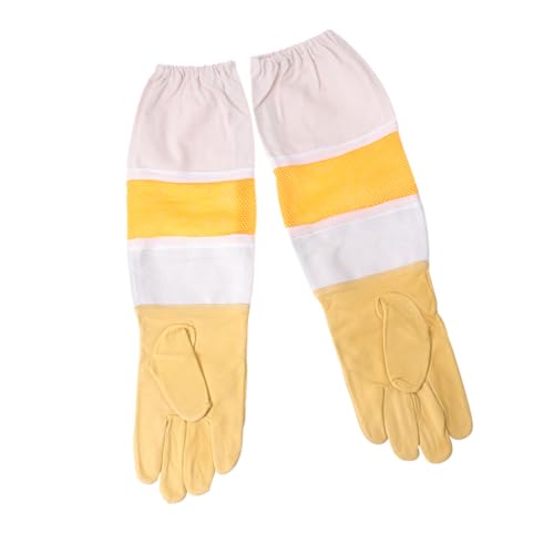 VICASKY Imkerhandschuhe Für Bienenschutz Atmungsaktive Belüftete Imkerhandschuhe Professionelle Bienenschutzhüllen Für Bienenzucht Robuste von VICASKY