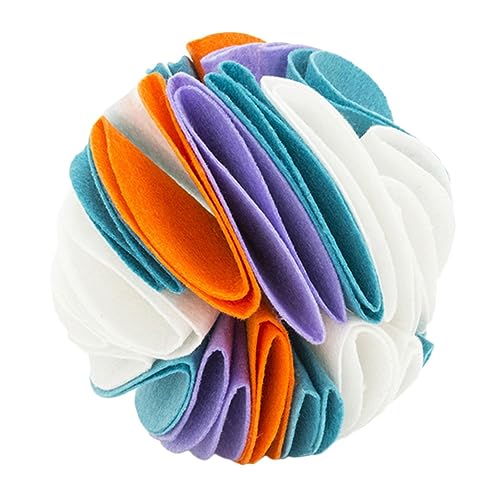 VICASKY Interaktives Hundetraining Futterversteck Ball für Langsames Fressen Weiß Orange Blau und Fördert das Schnüffeln Natürliche Futtersuche von Hunden VICASKY Interaktives Hundetraining Futterversteck Ball für Langsames Fressen Weiß Orange Blau und Fördert das Schnüffeln Natürliche Futtersuche von Hunden von VICASKY