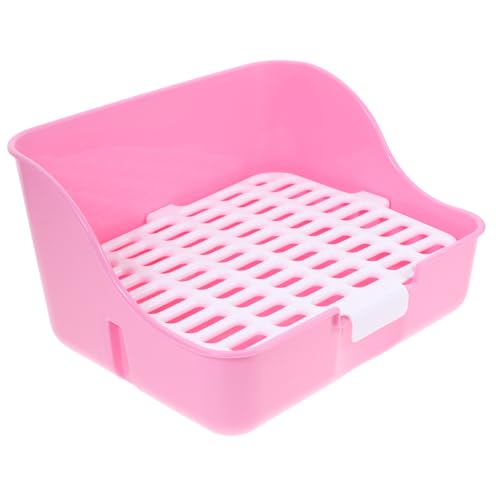 VICASKY Kaninchen Toilette Ecktoilette für Kleintiere mit Abnehmbarem Langlebiges Material Einfache Reinigung Geeignet für Kaninchen Meerschweinchen Chinchillas und von VICASKY