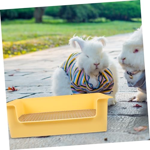 VICASKY Kaninchen Toilette Klein aus Auslaufsicher Große Kapazität Farblich Attraktiv Geeignet für Kaninchen Meerschweinchen Hamster Chinchilla und Frettchen Praktisches Kleintier Wc von VICASKY