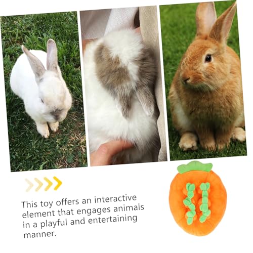 VICASKY Karottenförmiges Kaninchen Verstecken von Futter Interaktives Suchspielzeug für Meerschweinchen und Hamster Fördert Bewegung und Stressabbau Niedliche Käfigdekoration für Kleine VICASKY Karottenförmiges Kaninchen Verstecken von Futter Interaktives Suchspielzeug für Meerschweinchen und Hamster Fördert Bewegung und Stressabbau Niedliche Käfigdekoration für Kleine von VICASKY