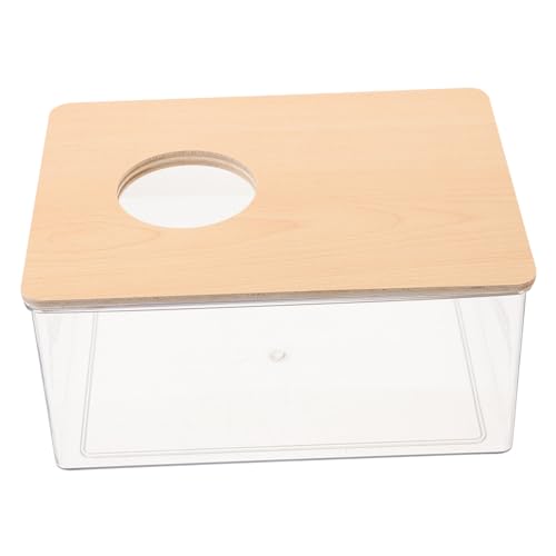 VICASKY Kasten Sandkasten für Hamster Hamster-Sandbad Hamster sandbad Sandbadewanne für Hamster klar Hamster Haustier Wurf Wiederverwendbare Chinchilla-Badewanne Hamsterbadewanne hölzern von VICASKY
