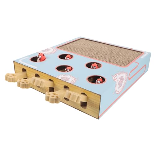 VICASKY Katze Kratzbrett aus Robustem Wellpappe Holz Interaktives Katzenspielzeug zum Kratzen und Lustiges Whack Game für Katzen zur Stressreduktion und Aktivitätsförderung für Verspielte VICASKY Katze Kratzbrett aus Robustem Wellpappe Holz Interaktives Katzenspielzeug zum Kratzen und Lustiges Whack Game für Katzen zur Stressreduktion und Aktivitätsförderung für Verspielte von VICASKY