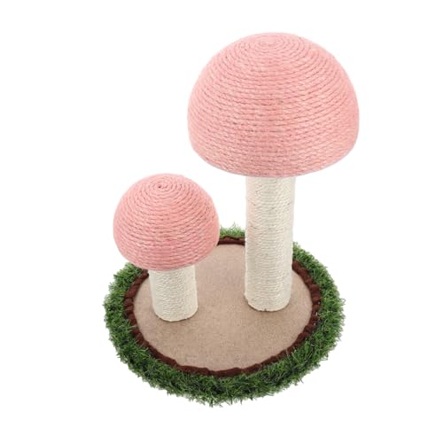 VICASKY Katzen Kletterrahmen Pilzform Kratzsäule aus Widerstandsfähigem Sisal Kratzbaum Katzen zur Krallenpflege und Langlebig und Möbelersatz von VICASKY