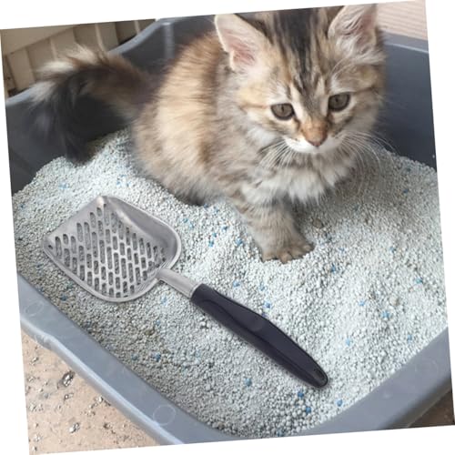 VICASKY Katzenstreuschaufel mit Ergonomischem Griff Tiefes Sieb für Effektive Langlebig und Geruchlos für Kleine Katzen und Haustiere Katzenklo Reinigungswerkzeug Dunkelblau von VICASKY