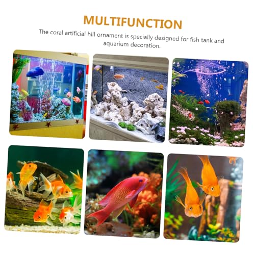 VICASKY Keramik Aquarium Höhle Versteck Haus Simulation Stein Dekor Langlebig Ungiftig Natürliche Fisch Tank Dekoration für Heim aquarien Lebensechte Landschaft von VICASKY