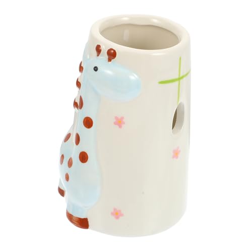 VICASKY Keramik Hamster Trinkflasche Halterung Ständer Glatte Oberfläche Sicherer Kleintier Wasserspender Halter für Zwerghamster und Kleine Haustiere Blauer Stabiler Wasserflaschenhalter von VICASKY