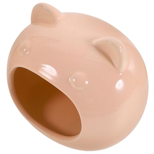 VICASKY Keramik Hamsterversteck Kleintierhaus mit Süßem Design Gemütliches Nest Leicht und Tragbar Kühles Schlafhaus für Hamster und Kleine Haustiere für Käfig und Couch von VICASKY