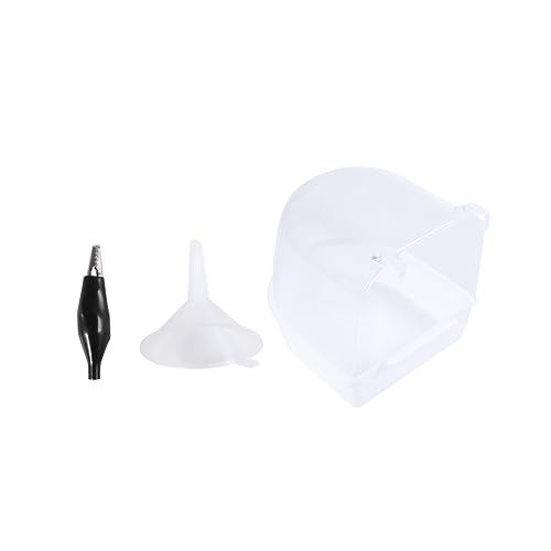 VICASKY Kleine Vogelbadewanne mit Trichter Wasserspender für Papageien und Wellensittiche Weiß für Käfige Geeignet Platzsparend und VICASKY Kleine Vogelbadewanne mit Trichter Wasserspender für Papageien und Wellensittiche Weiß für Käfige Geeignet Platzsparend und von VICASKY