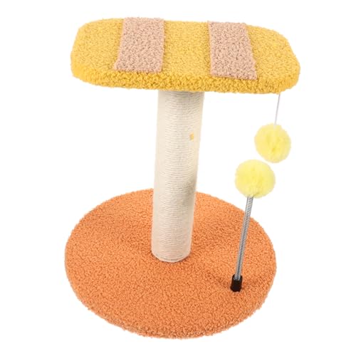 VICASKY Kleiner Bienenförmiger Katzenkratzbaum aus Sisal mit Hängendem Stabiler Kratzsäule für Kätzchen Platzsparender Katzenkletterer und Kratzmöglichkeit für Täglichen Gebrauch VICASKY Kleiner Bienenförmiger Katzenkratzbaum aus Sisal mit Hängendem Stabiler Kratzsäule für Kätzchen Platzsparender Katzenkletterer und Kratzmöglichkeit für Täglichen Gebrauch von VICASKY