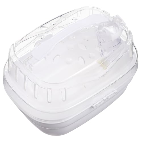 VICASKY Kleiner Hamster Tragekäfig mit Belüftung Tragbare Transportbox für Meerschweinchen und Kleine Haustiere Praktische Sichere Reisebox mit Griff Atmungsaktiv und Robust von VICASKY