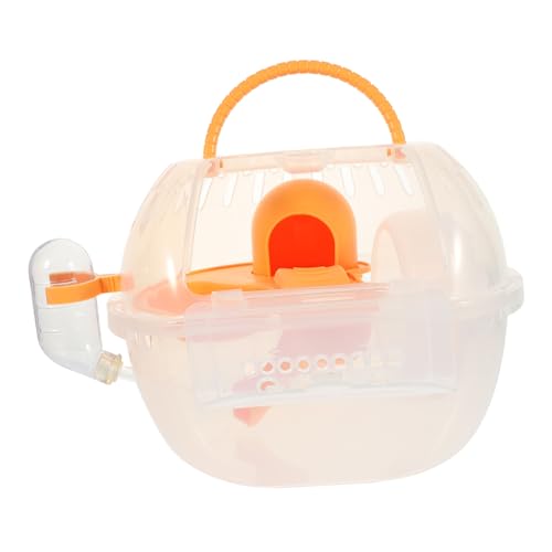 VICASKY Kleiner Hamsterkäfig mit Tragegriff Transparenter Leichter Nagerkäfig für Reisen und Ausflüge Atmungsaktiv und Kompakt als Tragbare Transportbox für Hamster und Kleine Haustiere von VICASKY