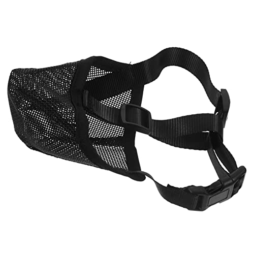 VICASKY Kleiner Welpenmaulkorb Hund groß Schnauze züchten bellen Kauen Maulkorb für kleine Haustiere atmungsaktiver Maulkorb Anti-Beiß-Welpenmaulkorb praktischer Welpenmaulkorb Nylon Black von VICASKY