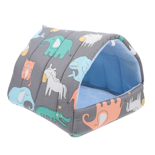 VICASKY Kleines Warmes Hamsternest für Hamster Igel Meerschweinchen Winter Kuschelbett Schlafsofa für Kleintiere Komfortables Nest für Haustiere Wie Rennmäuse und Eichhörnchen von VICASKY