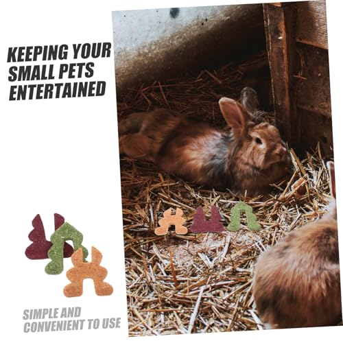 VICASKY Kleintier Kauspielzeug Molar Snacks für Kaninchen Meerschweinchen Hamster Chinchilla Zahnpflege Farbiges Weihnachtsbaum Design für Gesunde Backenzähne und Beschäftigung von VICASKY
