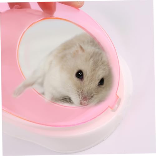 VICASKY Kleintier Sandbad mit Schaufel Plastik Chinchilla Hamster Badehaus Halbdurchsichtiges Sand Badezimmer Robust Tragbar Geeignet für Hamster und Chinchilla Sandbad Zufällige Farbe von VICASKY