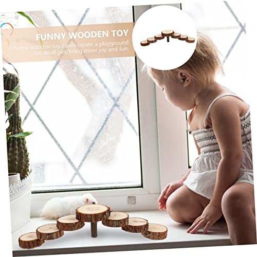 Hamster Kletterspielzeug aus Holz Verstellbare Plattform für Kleine Tiere Kleintier Spielzeug Molarenversorgung für Hamster und Ratten Hamster Kletterspielzeug aus Holz Verstellbare Plattform für Kleine Tiere Kleintier Spielzeug Molarenversorgung für Hamster und Ratten von VICASKY