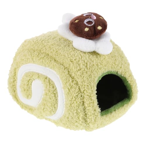 VICASKY Kleintierbett, Gemütliches Hamster-winternest Mit Biskuitrollen-Design, Versteckhaus, Warmer Baumwollunterschlupf, Multifunktionales Spiel- Und Schlafhaus von VICASKY