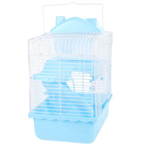 VICASKY Kleintierhaus für Hamster Doppelschichtiges Spielzeugschloss Blau Ruhen und Schlafen Langlebiges und Sicheres Nest für Kleine Haustiere von VICASKY