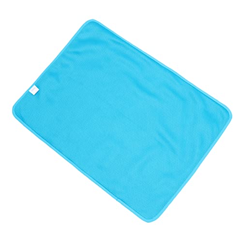 VICASKY Kühlmatte für Haustiere Selbstkühlende Hundematte aus Hochwertigem Kalt Sensorkleid für Hundebetten Käfige Sofas und Autositz Sommerliche Erleichterung für Hunde und Katzen Blau von VICASKY