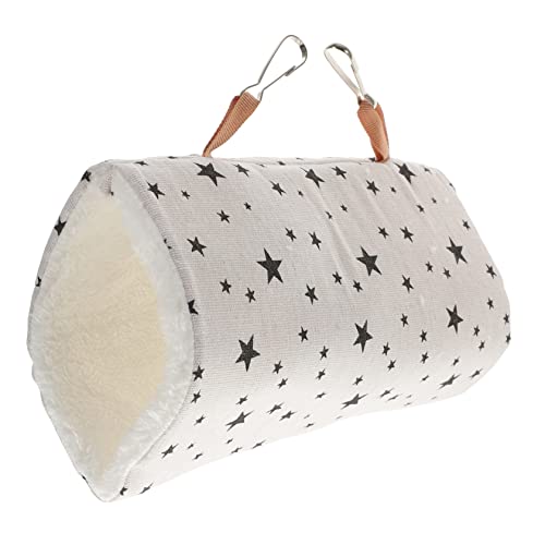 VICASKY Kuscheltunnel Für Kleintiere Bequemes Nest Für Hamster Chinchillas Und Andere Kleine Haustiere Mit Sternen Zu Befestigen Sicher Und Warm Für Einen Erholsamen von VICASKY