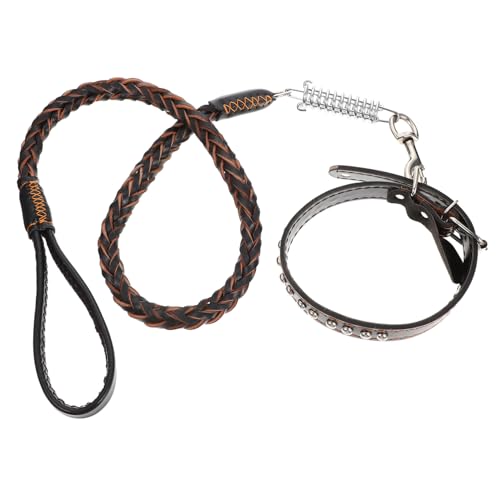 VICASKY Langlebige Hundeleine und Verstellbares Halsband Mittlere bis Große Hunde Flaches Outdoor Seil Trainingssichere Schleppleine für Sicheres Spazieren und Einfache Handhabung von VICASKY