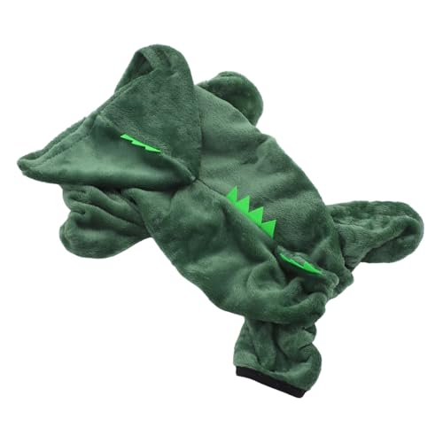 VICASKY Lustiges Dinosaurier Kostüm Für Hunde – Warmes Fleece Hoodie Für Halloween Und Winter - Ideal Für Kleine Und Mittlere Hunde – Größe XL - Perfektes Cosplay Für Ihr Haustier von VICASKY