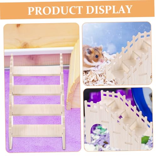 VICASKY Mehrfunktionale Holzleiter für Kleintiere Sicheres Kletterspielzeug aus Langlebigem Holz Geeignet als Hamster Versteck und Plattform für Ratten und Mäuse VICASKY Mehrfunktionale Holzleiter für Kleintiere Sicheres Kletterspielzeug aus Langlebigem Holz Geeignet als Hamster Versteck und Plattform für Ratten und Mäuse von VICASKY