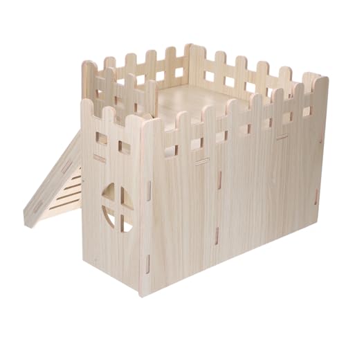VICASKY Mehrkammerhaus aus Stabilem Holz für Meerschweinchen und Hamster Großes Nagetierversteck mit Treppe Innenbereich Geeignet Gemütliches Kaninchenhaus für Kleine Haustiere VICASKY Mehrkammerhaus aus Stabilem Holz für Meerschweinchen und Hamster Großes Nagetierversteck mit Treppe Innenbereich Geeignet Gemütliches Kaninchenhaus für Kleine Haustiere von VICASKY
