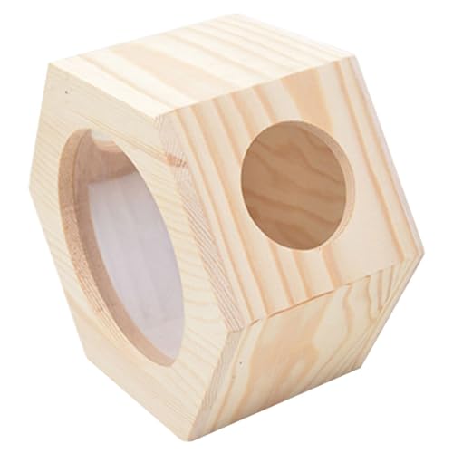 VICASKY Mehrschichtiges Holz Hamsterhaus mit Acrylfenster Gemütliches Versteck und Spielplatz für Zwerghamster Rennmäuse und Chinchillas Langlebiges Nagerhaus für Kleine Haustiere von VICASKY