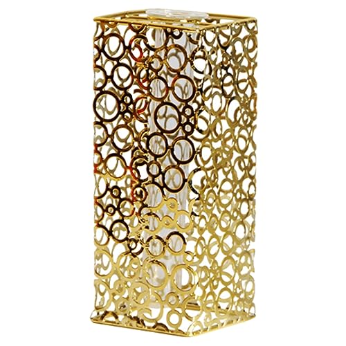 VICASKY Metall Blumenvase Mit Glasröhre Eisenkunstvase Für Hydrokultur Transparente Glasvase Metallständer Kreativer Pflanzentopf Für Tischdekoration VICASKY Metall Blumenvase Mit Glasröhre Eisenkunstvase Für Hydrokultur Transparente Glasvase Metallständer Kreativer Pflanzentopf Für Tischdekoration von VICASKY