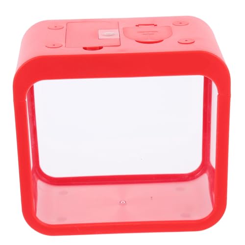 VICASKY Mini Betta Fischtank mit Licht Abnehmbarer Aquarienbehälter für Kreative Wohnkultur für Desktop Dekoration und Transparentes Design für Starke Nachteinsicht von VICASKY
