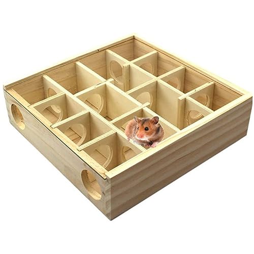 VICASKY Multi Grid Hamster Labyrinth aus Holz Interaktives für Hamster und Mäuse Fördert Bewegung und Geistige Gesundheit Sicheres Design mit Hohen Kanten VICASKY Multi Grid Hamster Labyrinth aus Holz Interaktives für Hamster und Mäuse Fördert Bewegung und Geistige Gesundheit Sicheres Design mit Hohen Kanten von VICASKY