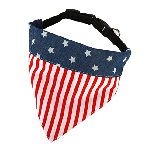 VICASKY Multifunktionales Hundehalsband Aus Baumwolle Im Dreiecksdesign Mit Amerikanischem Flaggenmuster Verkleiden Von Hunden S Für Jede Gelegenheit von VICASKY