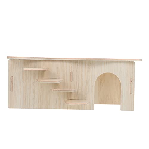 VICASKY Multifunktionales Kleintierhaus aus Holz mit Leiter Hamsterversteck Dekoratives Nest für Hamster Habitat für Innenräume für Kleintiere von VICASKY