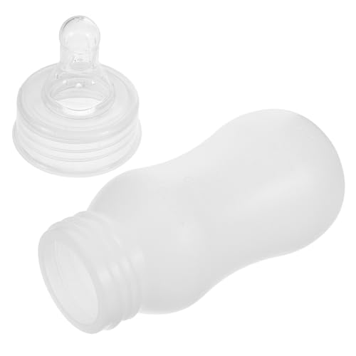 VICASKY Nuckelflasche milchspender Kleine Milchflaschen Fütterung für kleine Tierflaschen Animal Fütterungsflasche Haustierfutterflasche Saugflaschen für Kleinkinder Plastik Weiß von VICASKY