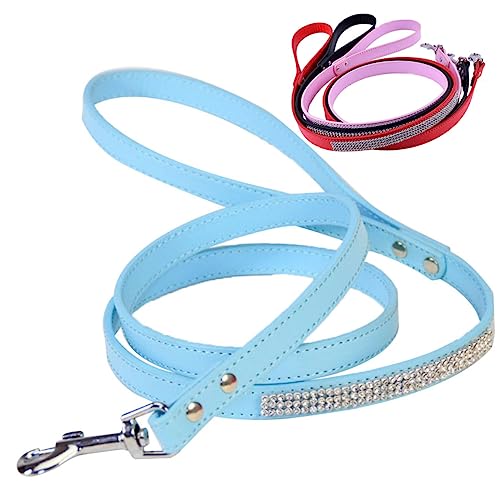VICASKY PU Hundeleine mit Funkelnden Strasssteinen Verstellbare Leine für Kleine für Training und Langlebig und Bequem Erhältlich VICASKY PU Hundeleine mit Funkelnden Strasssteinen Verstellbare Leine für Kleine für Training und Langlebig und Bequem Erhältlich von VICASKY